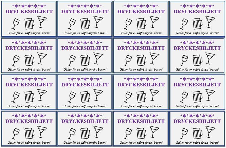 Dryckesbiljett